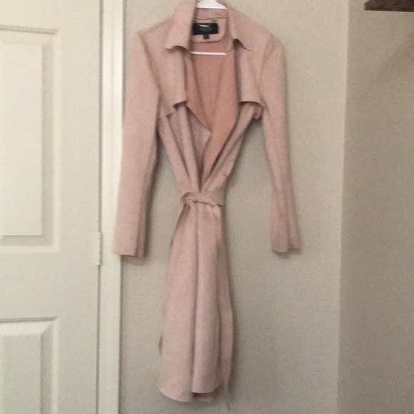 Vintage style suede mauve pink peacoat with pockets Sherlock Holmes - Picture 3 of 8